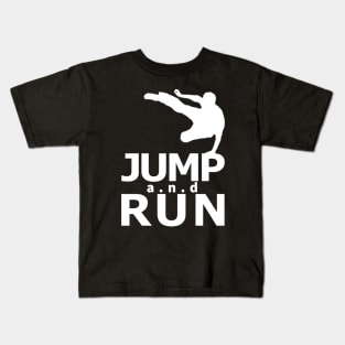 Jump and Run Pure White Kids T-Shirt